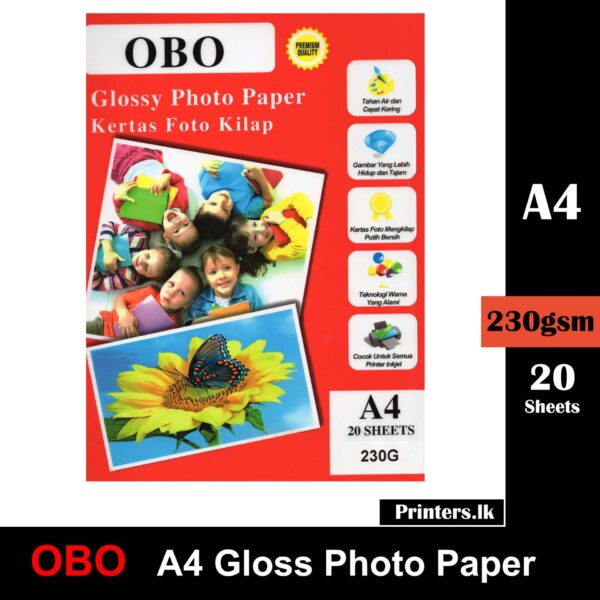 A4 Photo Paper Gloss 230 gsm 20pcs