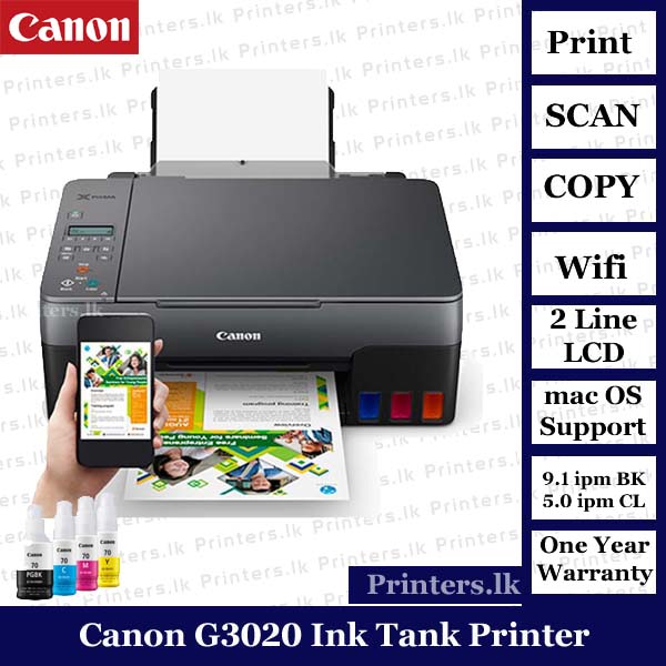 Canon G3020 Ink Tank Printer
