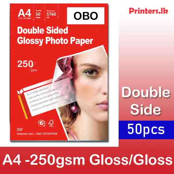 A4 Photo Paper Double/side Gloss 250 gsm 50pcs