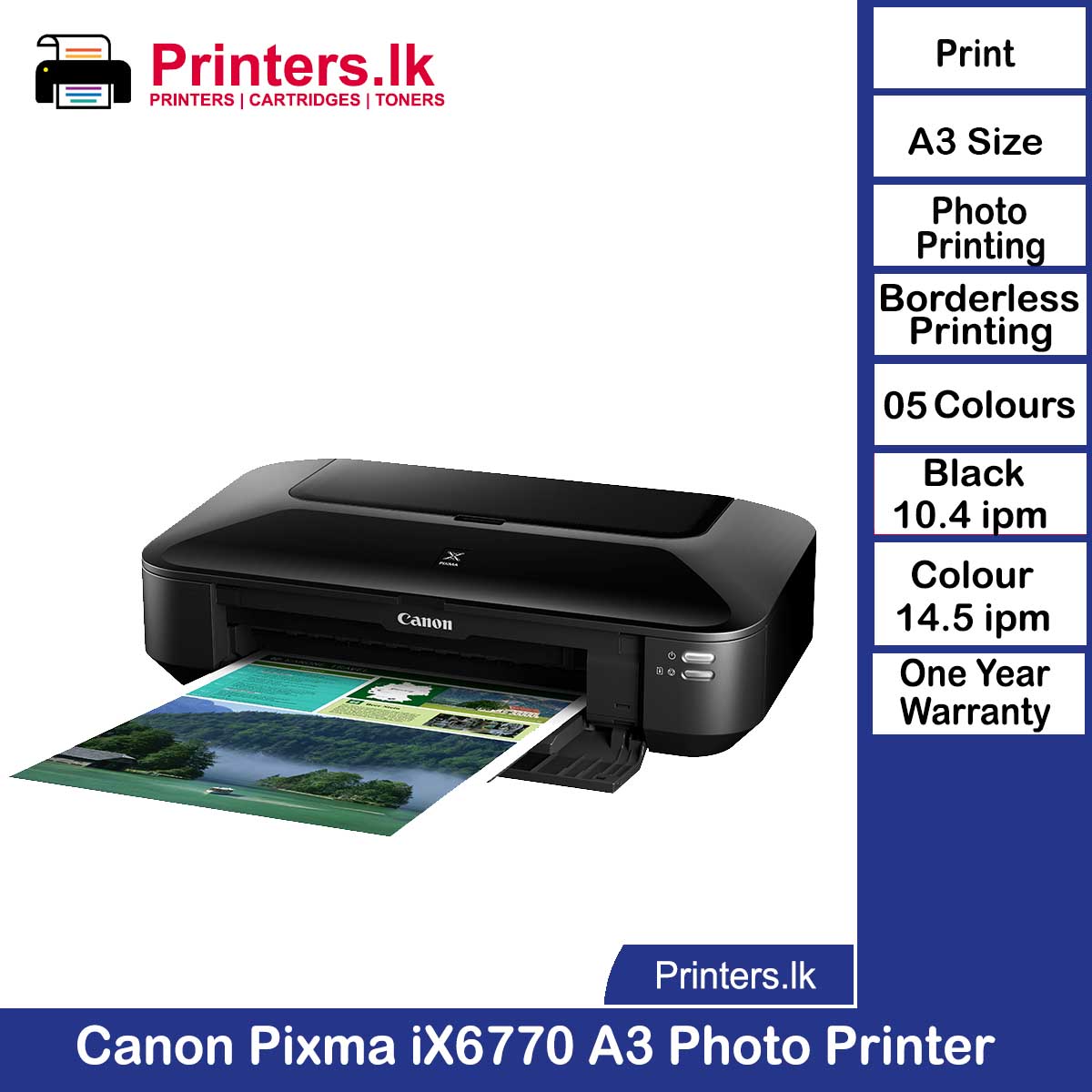 Pixma iX6770 A3 Photo Printer @ [Pvt] Ltd