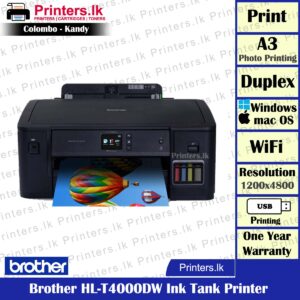 Brother Ink Tank WiFi Printer HL T4000DW A3 Duplex