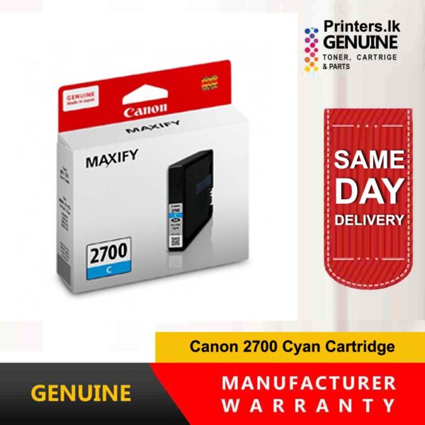 Canon PGI 2700 Cyan Ink Cartridge