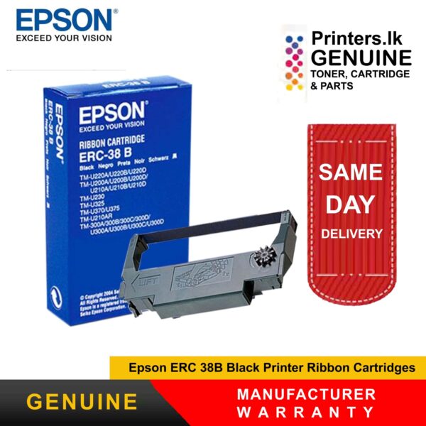 Epson ERC 38B Black Printer Ribbon Cartridges
