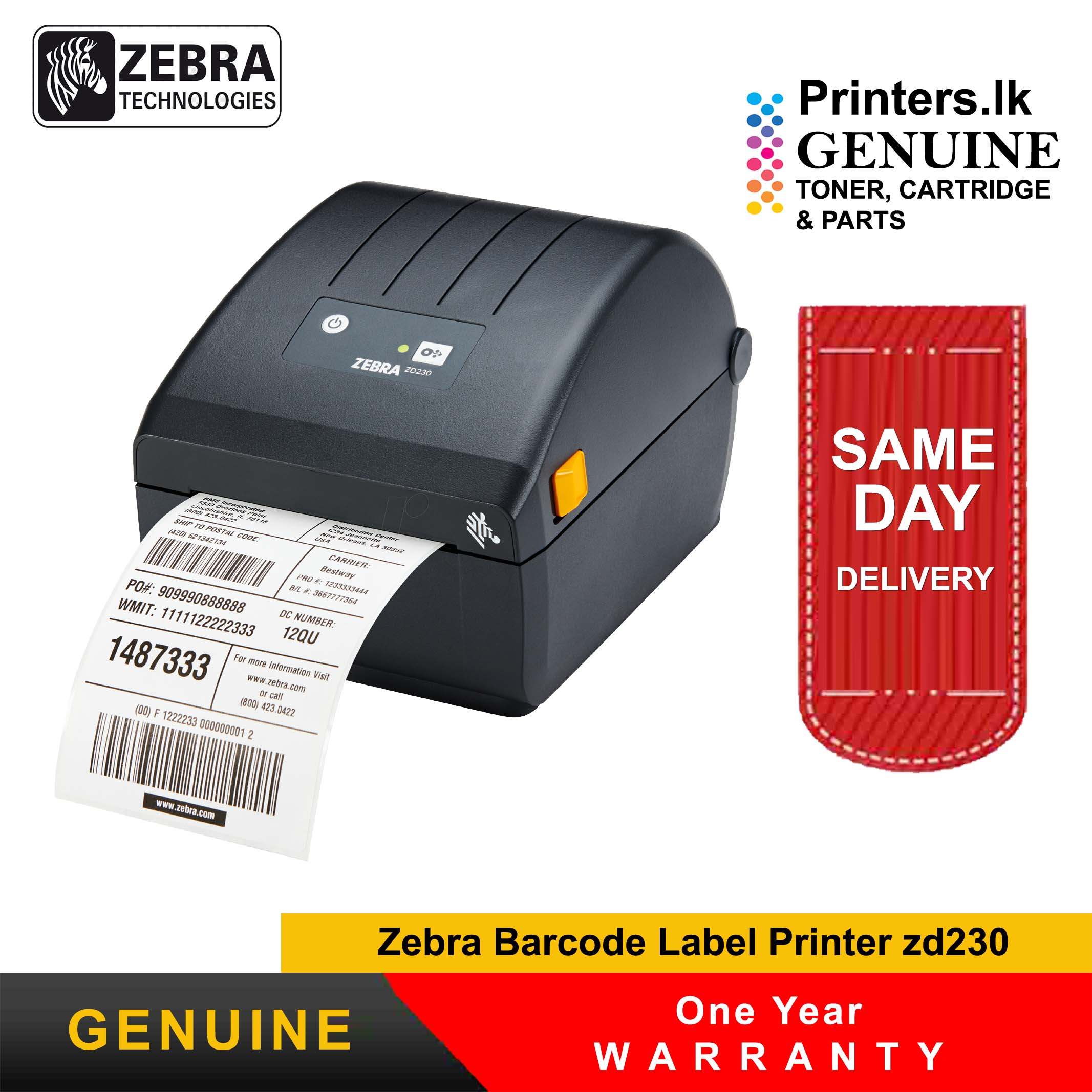 Zebra Barcode Label Printer Zd230 Available Official Store Sri Lanka 4372