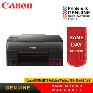 Canon PIXMA G670 Refillable Wireless All-In-One Ink Tank