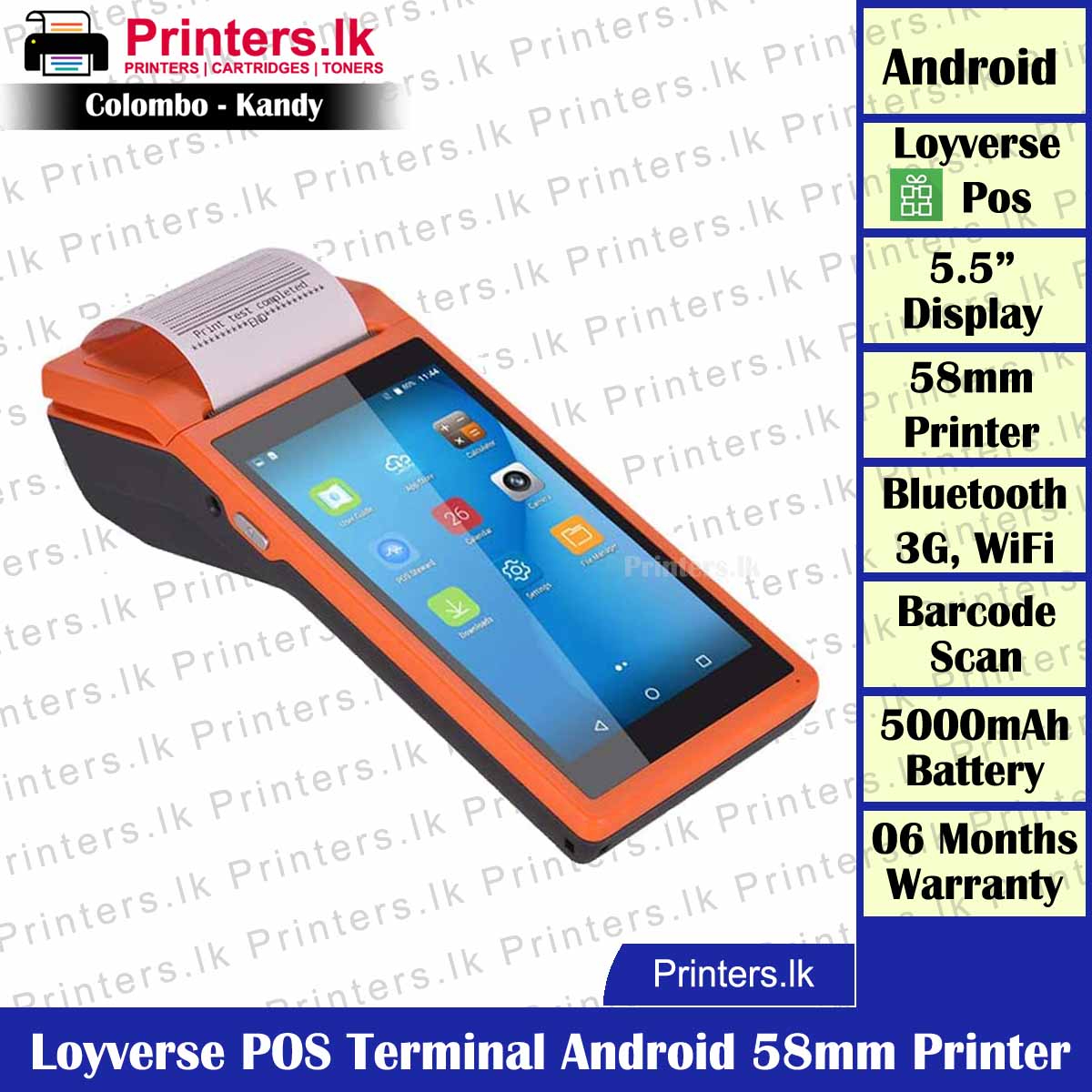 POS Terminal Android Thermal Printer 3G