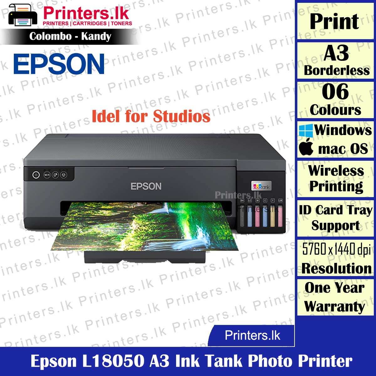 Epson EcoTank L18050 A3 Ink Tank Photo Printer A3+ Borderless Photo