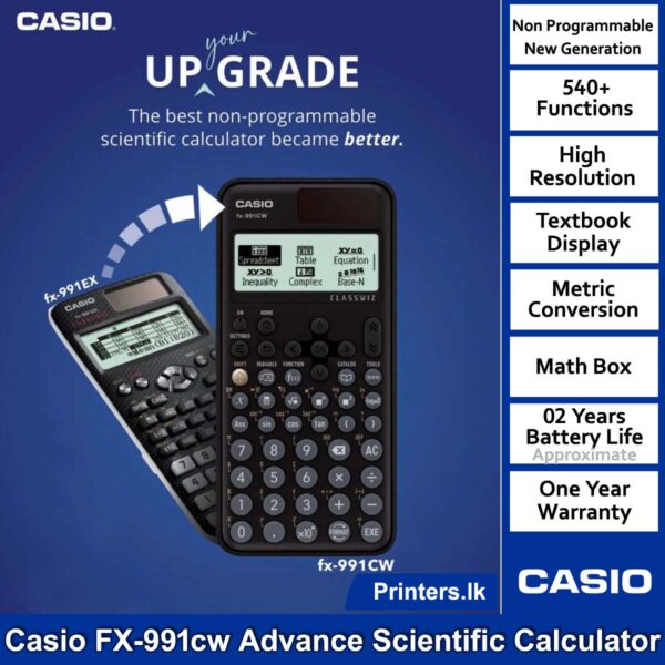 Casio FX-991cw Non Programmable Scientific Calculator