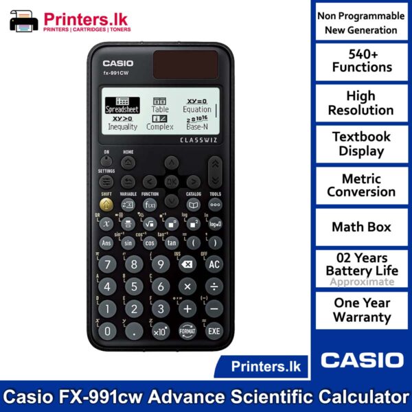 Casio FX-991cw Non Programmable Scientific Calculator