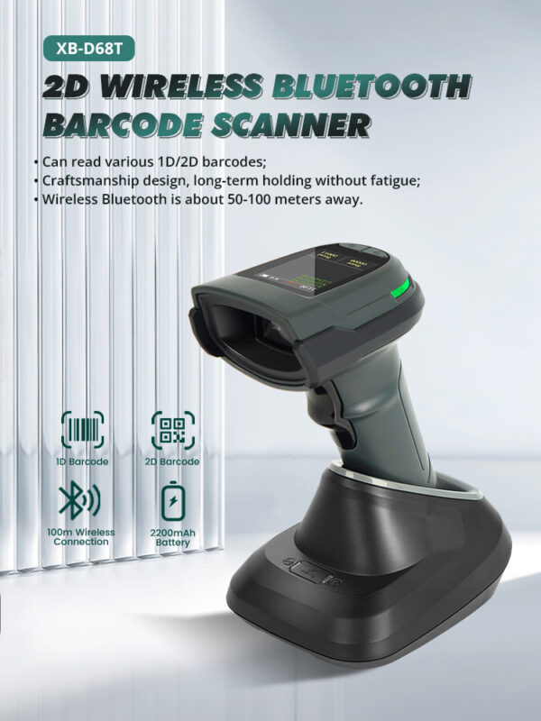 Syble XB-D68T Wireless 2D Handheld Barcode Scanner - Image 3