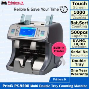 PrintX PX-9200 Multi-Currency Double Tray Cash Counting Machine