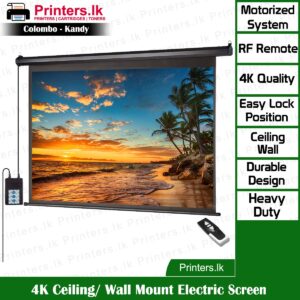 Electric 4K Ceiling/ Wall Mount 96x72" Projector Screen