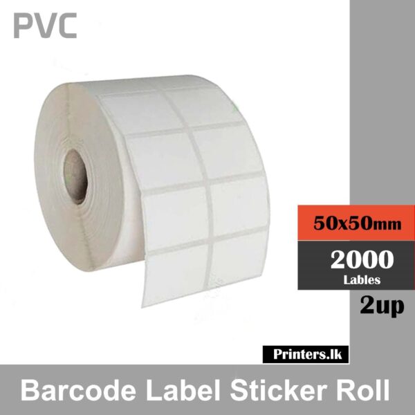 PVC Barcode Label Sticker Roll - PRINTERS.LK PVT LTD