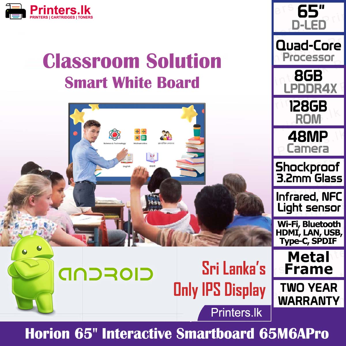 Horion 65" Interactive Smartboard 65M6APro - Image 2