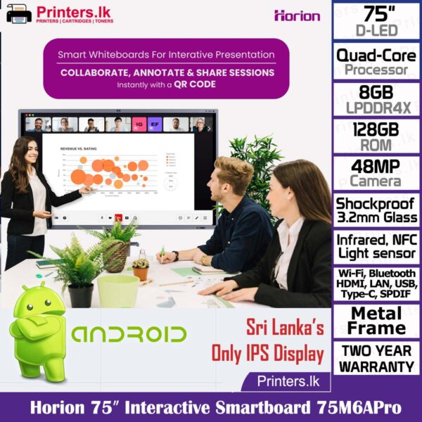 Horion 75" Interactive Smartboard 75M6APro - Image 3