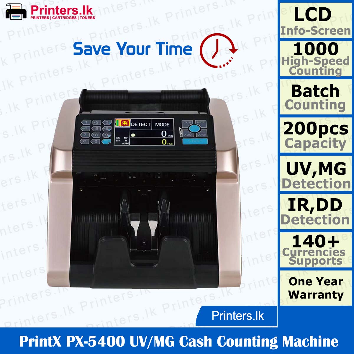 PrintX PX-5400 UV/MG Cash Counting Machine