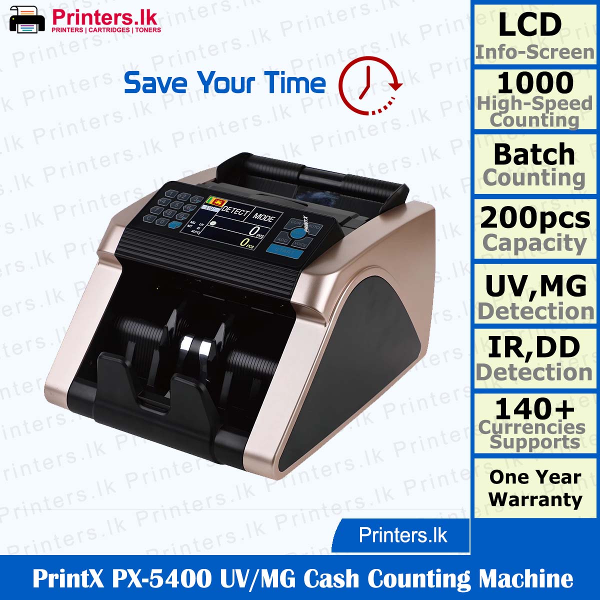 PrintX PX-5400 UV/MG Cash Counting Machine