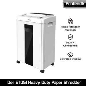 Deli ET051 Heavy Duty Auto Feed Paper Shredder