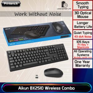 Aikun BX2510 Wireless Combo 2.4Ghz Keyboard and Mouse