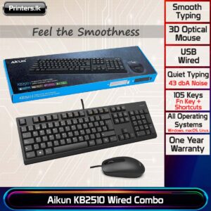 Aikun KB2510 Combo USB Wired Keyboard and Mouse