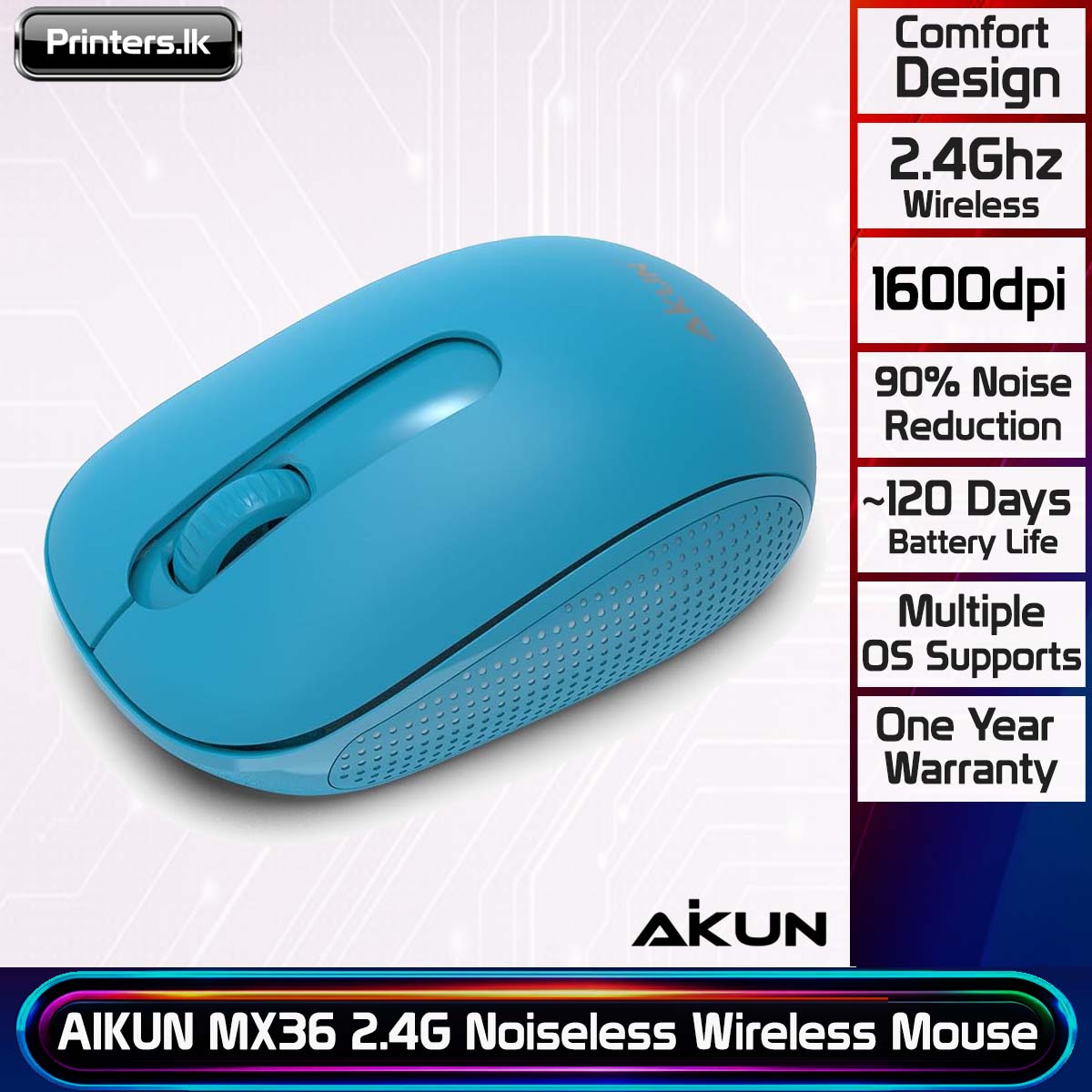 AIKUN MX36 2.4G Noiseless Wireless Mouse - Image 12
