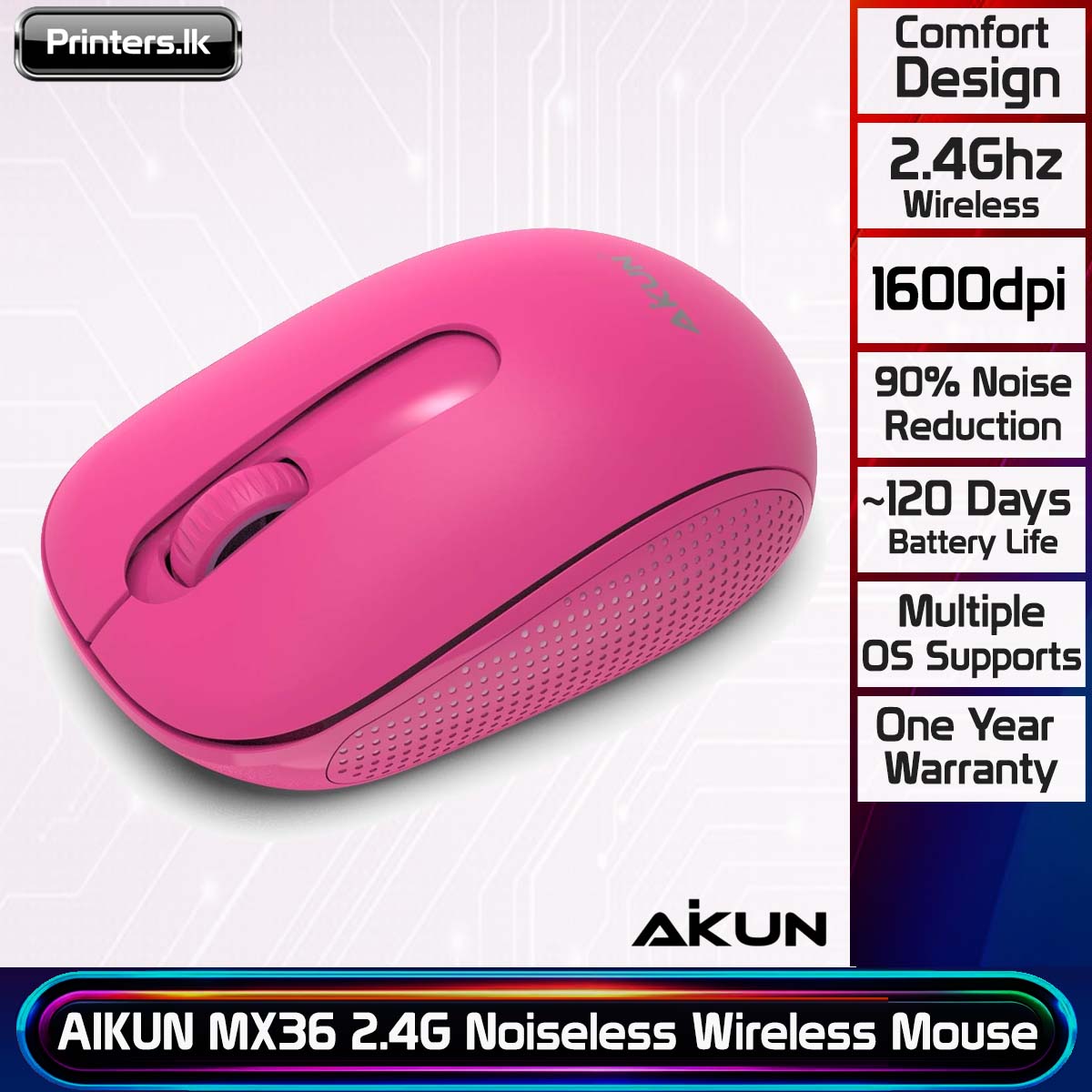 AIKUN MX36 2.4G Noiseless Wireless Mouse - Image 10