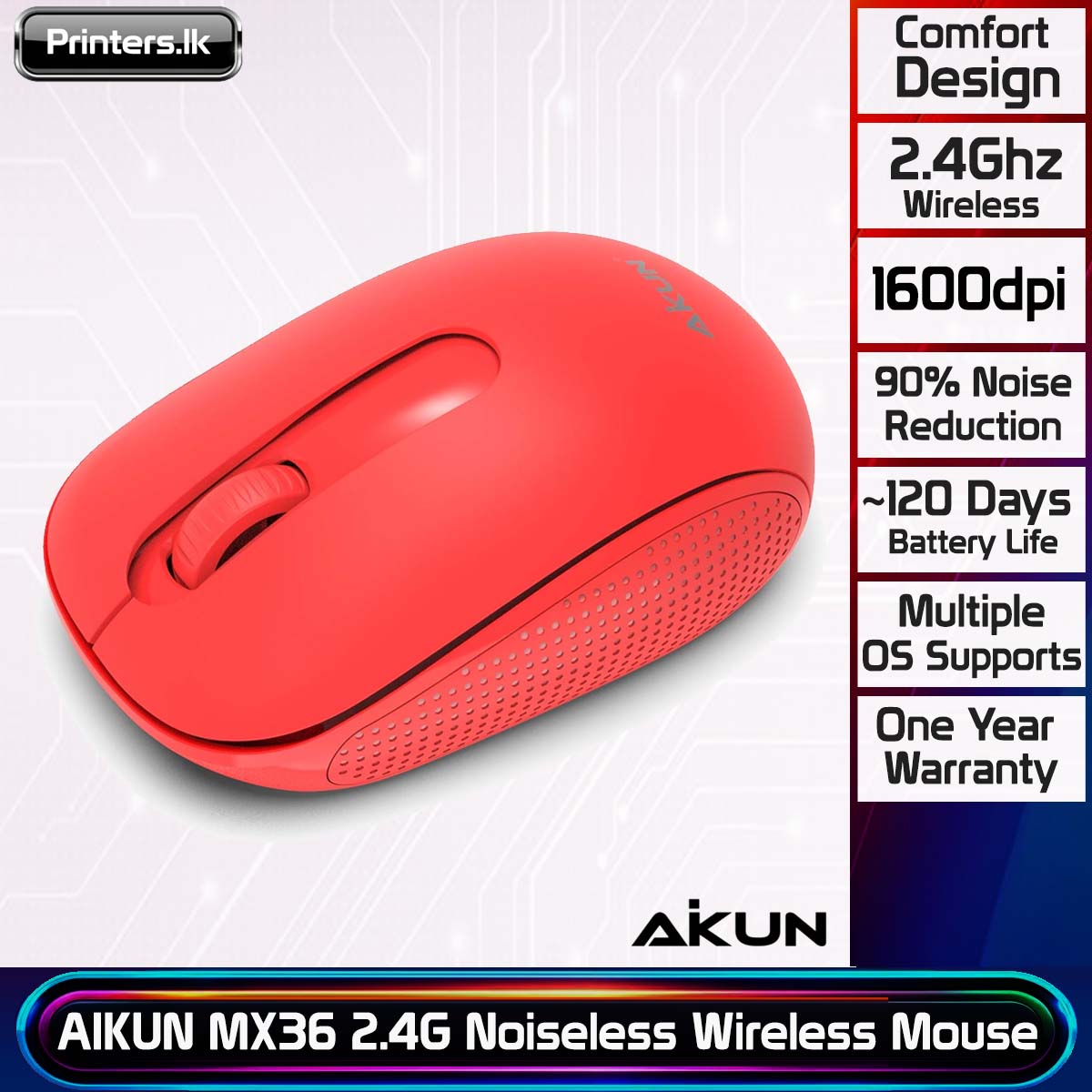 AIKUN MX36 2.4G Noiseless Wireless Mouse - Image 9