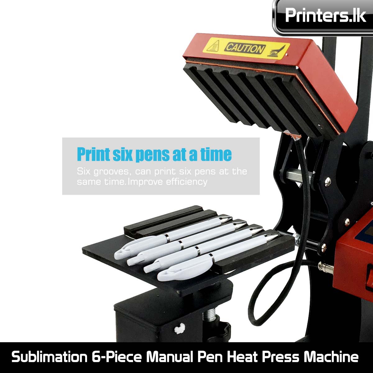 Sublimation 6-Piece Manual Pen Heat Press Machine - Image 3