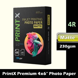 PrintX Premium 4R 4x6" Matte Photo Paper 230gsm