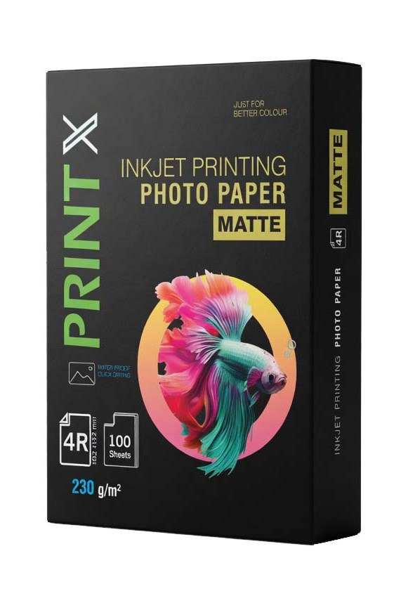 PrintX Premium 4R 4x6" Matte Photo Paper 230gsm