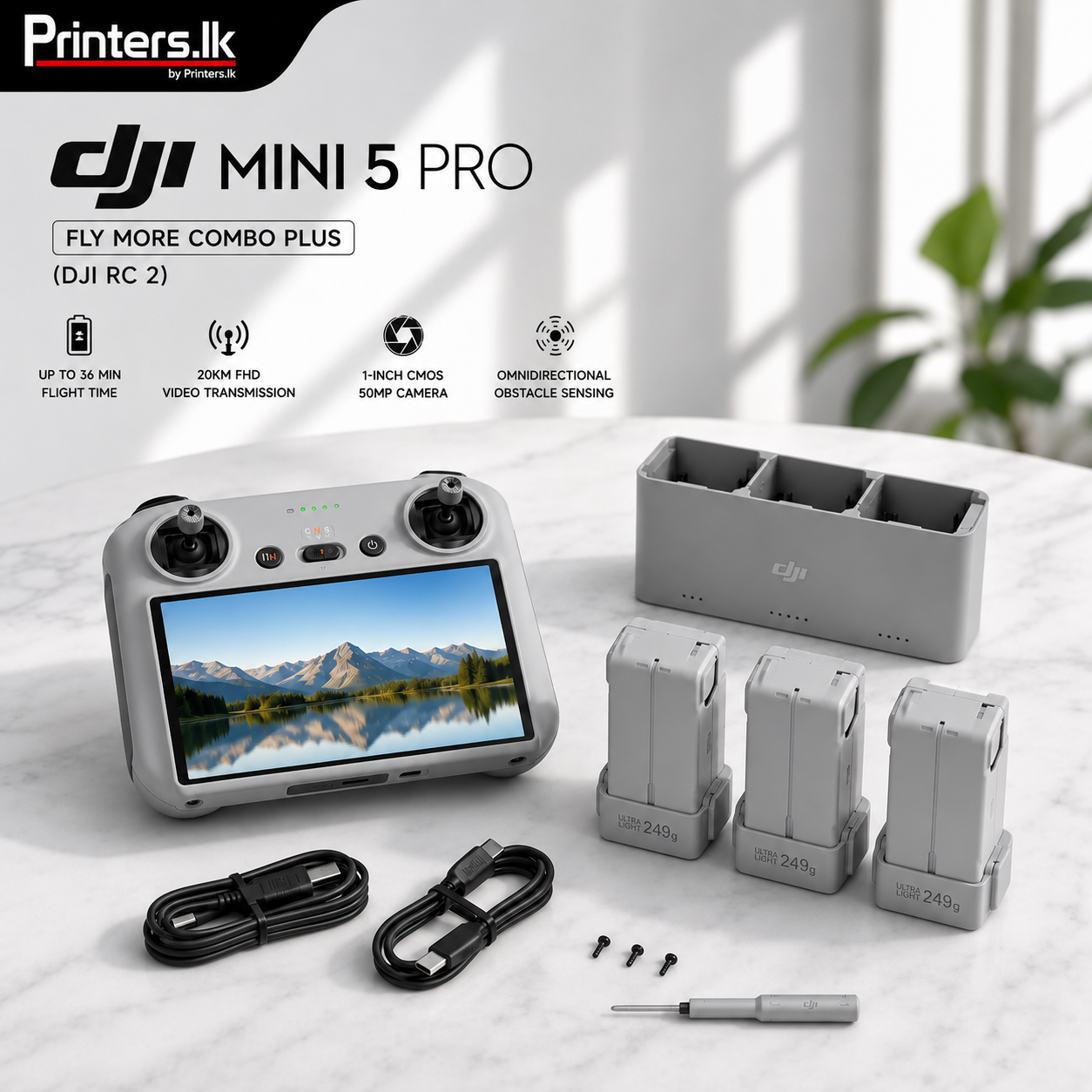 DJI Mini 5 Pro Fly More Combo Plus (DJI RC2) Drone - Image 2