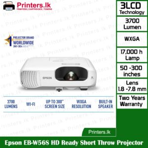 Epson EB-W56S HD Ready Short Throw Projector
