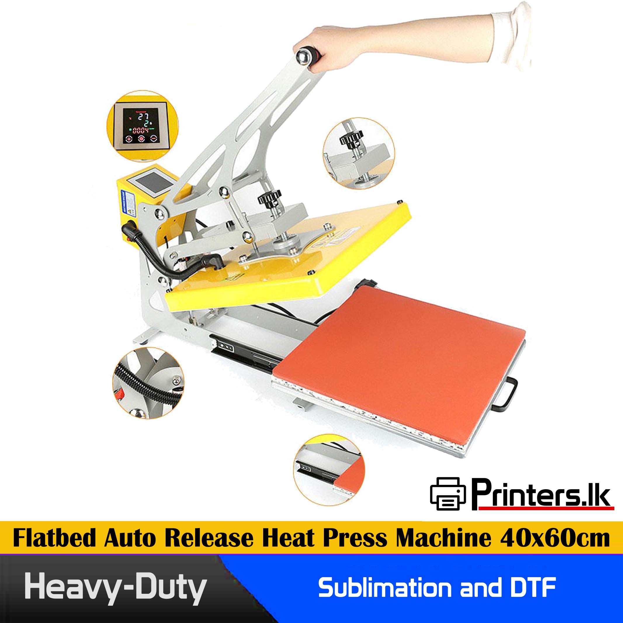 Flatbed Auto Release Heat Press Machine Large 40x60cm for Sublimation/ DTF - Image 3