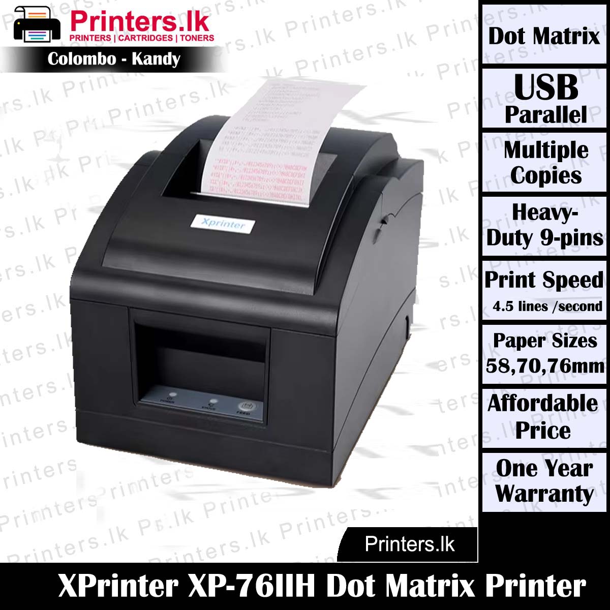 XPrinter XP-76IIH Dot Matrix Printer