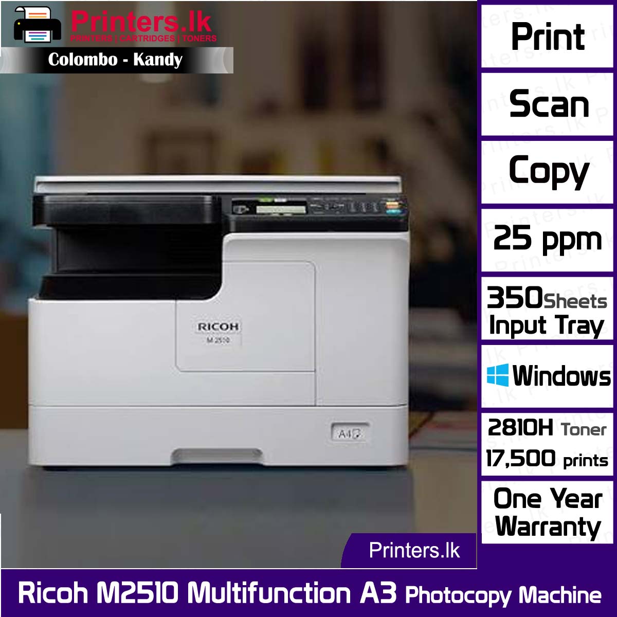 Ricoh M2510 Multifunction A3 Photocopy Machine - Image 2