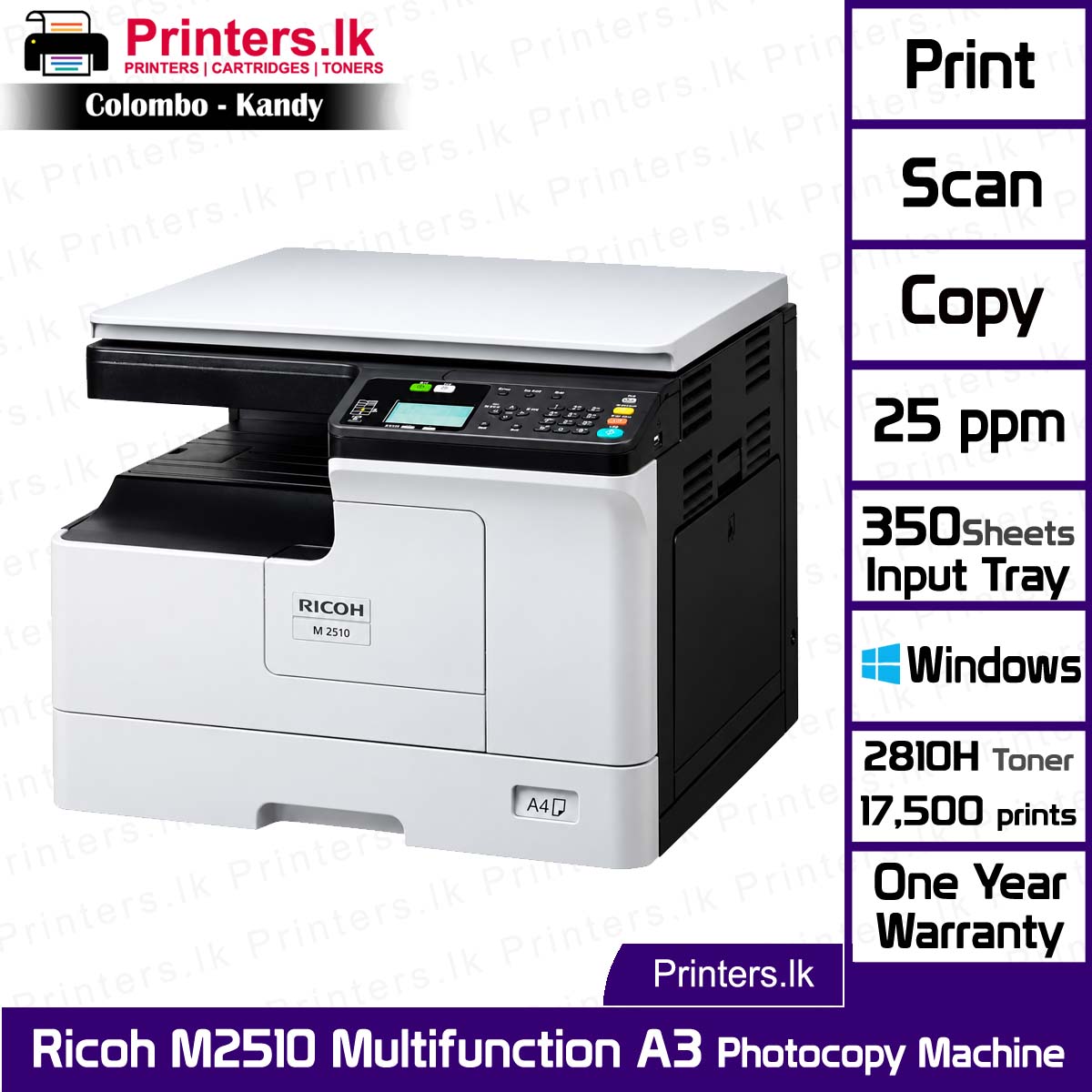 Ricoh M2510 Multifunction A3 Photocopy Machine
